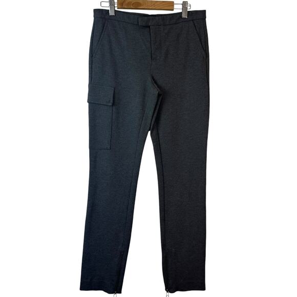 ATM Anthony Thomas Melillo Slim Stretch Cargo Ponte Pants Gray Womens Sz 0 NWOT - Picture 1 of 9